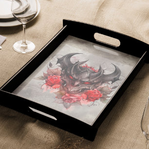 Wizardry Red Eyed Smoky Demon Beast with Roses Tissue Paper