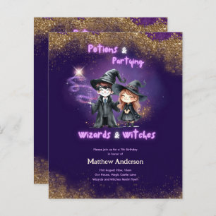 Wizards and Witches Son's Daughters Birthday Magic
