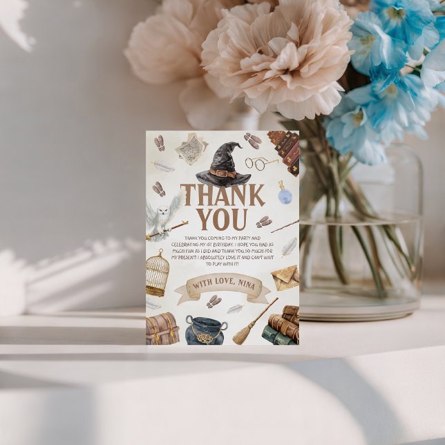 Wizards Birthday Thank You Card (Creator Uploaded)