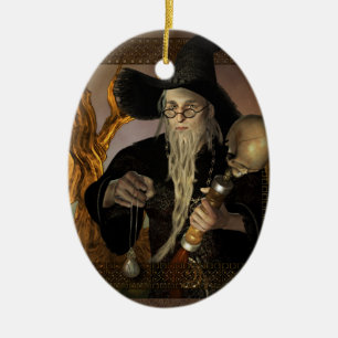 Wizards Magic Fantasy Illustration Ornament