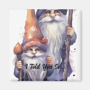 Wizards with wands happy out walking magnet