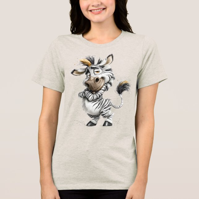 wjhimsical Zebra Tri-Blend Shirt (Front)