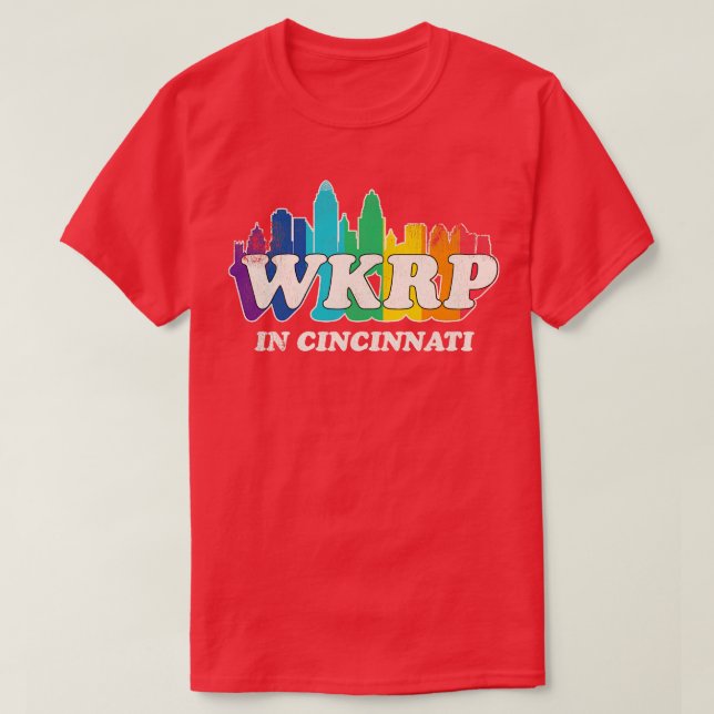 WKRP in Cincinatti Vintage Rainbow T-Shirt (Design Front)