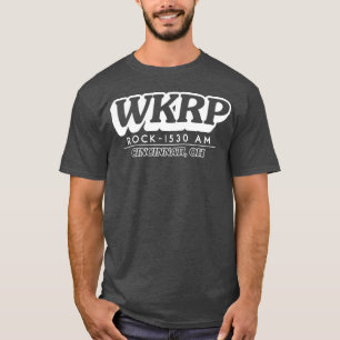 WKRP Logo Outline White friend retro T-Shirt