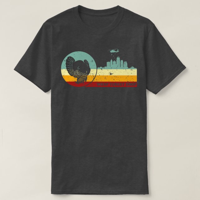 Wkrp Turkey Drop Retro Style T-Shirt (Design Front)