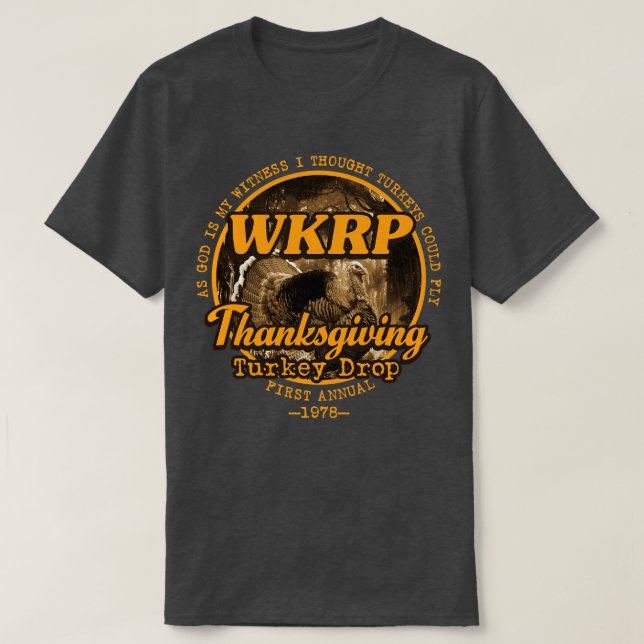WKRP Turkey Drop T-Shirt (Design Front)