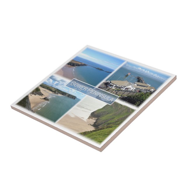WLS004 GOWER Peninsula Mumbles, Wales, Ceramic Tile (Side)