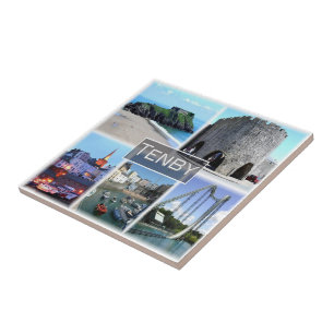 WLS007 TENBY, Wales, Europe, Ceramic Tile