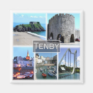WLS007 TENBY, Wales, Europe, Fridge Magnet