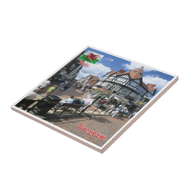 WLS009 WREXHAM, Wales, Ceramic Tile (Side)