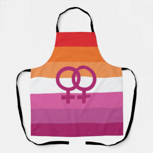 WLW Lesbian Pride Flag Apron