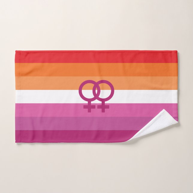WLW Lesbian Pride Flag Hand Towel (Hand Towel)
