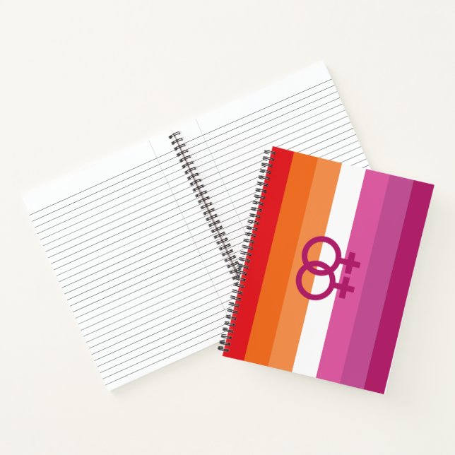 WLW Lesbian Pride Flag Notebook (Inside)