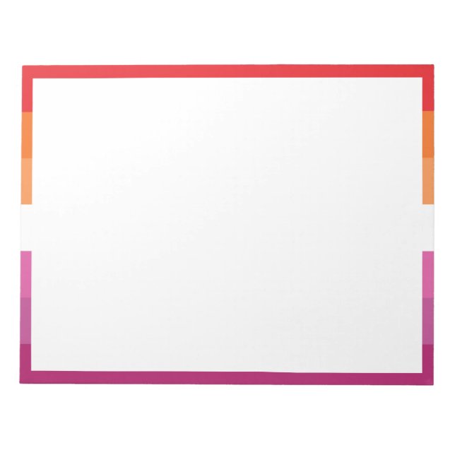 WLW Lesbian Pride Flag Notepad (Front)