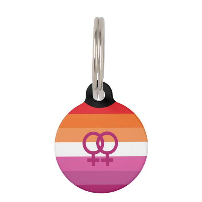 WLW Lesbian Pride Flag Pet Tag (Front)