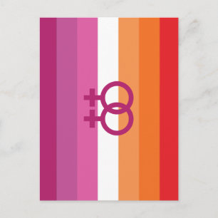 WLW Lesbian Pride Flag Postcard