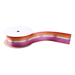 WLW Lesbian Pride Flag Satin Ribbon
