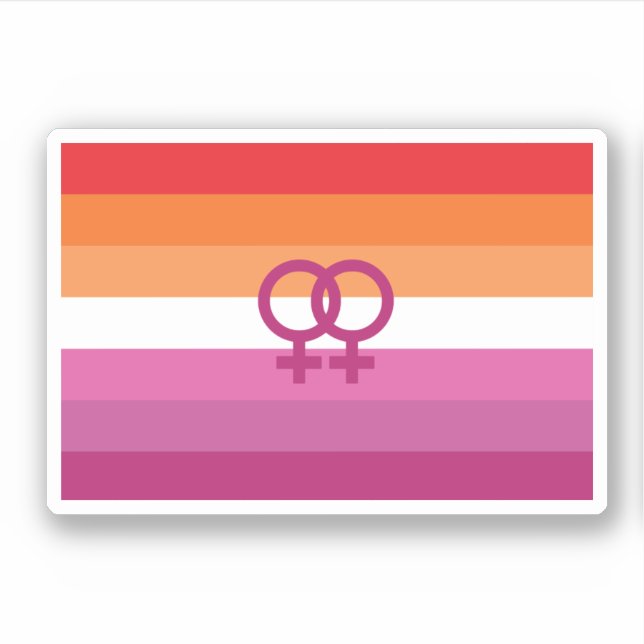 WLW Lesbian Pride Flag (Sunset) (Front)
