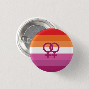 WLW Lesbian Pride Flag (Sunset) 3 Cm Round Badge