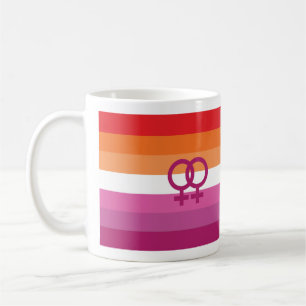 WLW Lesbian Pride Flag (Sunset) Coffee Mug