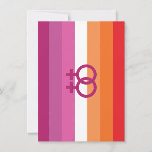 WLW Lesbian Pride Flag (Sunset) Holiday Card