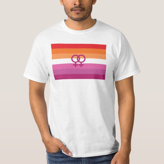 WLW Lesbian Pride Flag (Sunset) T-Shirt (Front)