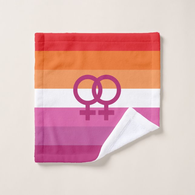 WLW Lesbian Pride Flag Wash Cloth (Wash Cloth)