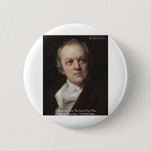 Wm Blake "Seeing Trees" Wisdom Quote Gifts 6 Cm Round Badge