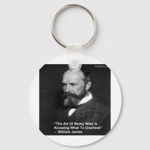 Wm James "Being Wise" Quote Gifts Cards Mugs Etc Key Ring