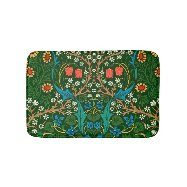 WM Morris Blackthorn Art Nouveau Pattern Bath Mat (Front)