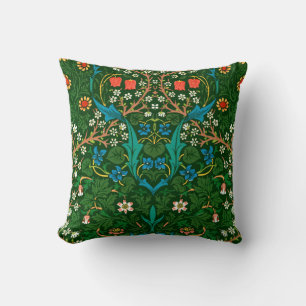 WM Morris Blackthorn Art Nouveau Pattern Cushion