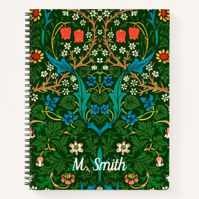 WM Morris Blackthorn Art Nouveau Pattern Notebook (Front)