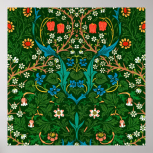 WM Morris Blackthorn Art Nouveau Pattern Poster