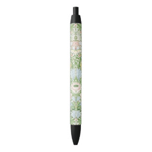Wm Morris Myrtle Floral Art Nouveau Bright Black Ink Pen