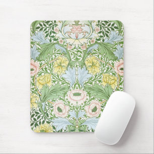 Wm Morris Myrtle Floral Art Nouveau Bright Mouse Pad