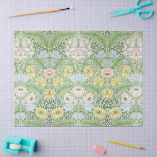 Wm Morris Myrtle Floral Art Nouveau Bright Tissue Paper