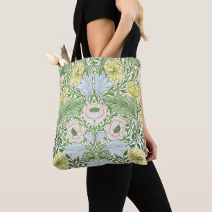Wm Morris Myrtle Floral Art Nouveau Bright Tote Bag