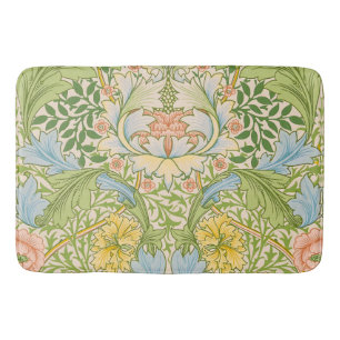 Wm Morris Myrtle Floral Art Nouveau Pastel Bath Mat