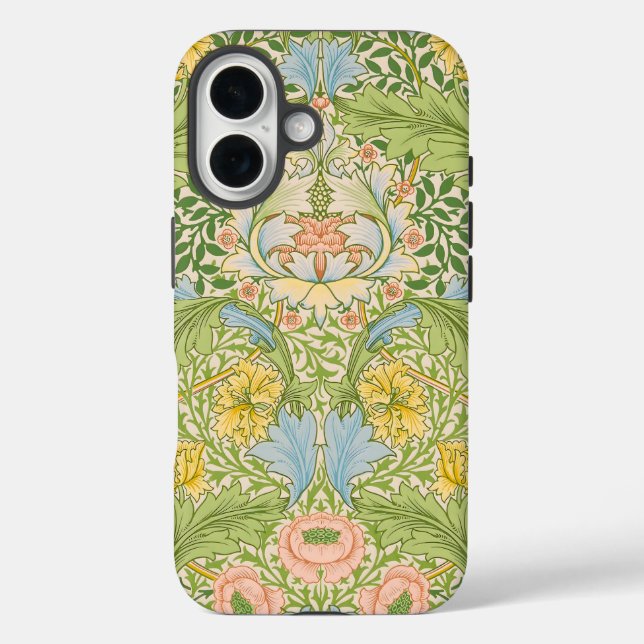 Wm Morris Myrtle Floral Art Nouveau Pastel Case-Mate iPhone Case (Back)