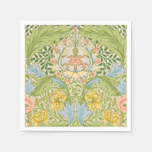 Wm Morris Myrtle Floral Art Nouveau Pastel Napkin