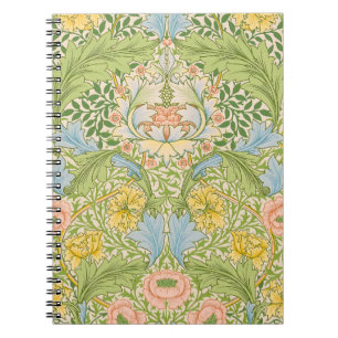 Wm Morris Myrtle Floral Art Nouveau Pastel Notebook