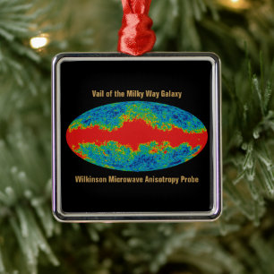 WMAP, Vail of Milky Way Galaxy Over Universe   Metal Ornament