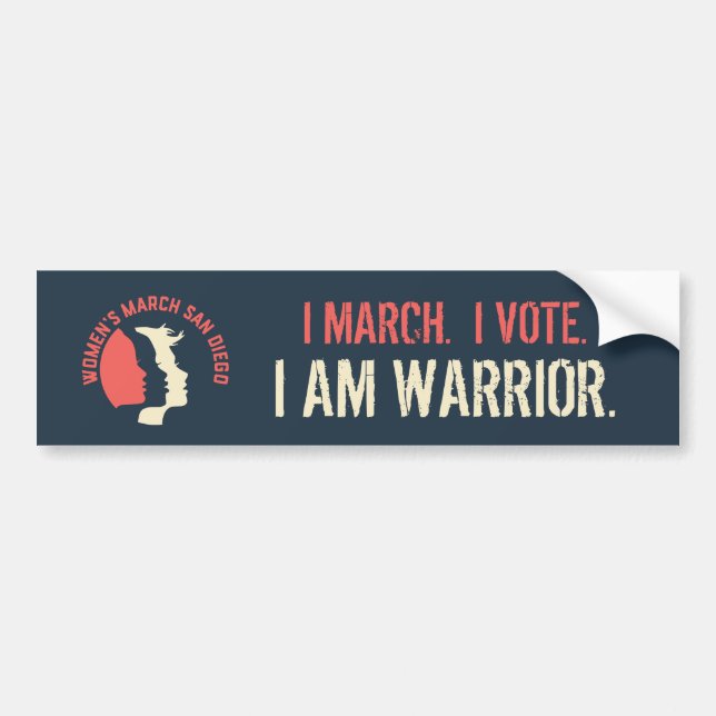 WMSD - WARRIOR BUMPER STICKER (Front)