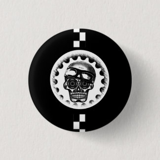 W'nR'n Cafe Racer Sugar Skull 3 Cm Round Badge