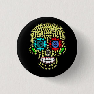 W'nR'n Skull of many helmets button