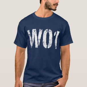 WO1 rank white distressed print T-Shirt