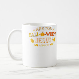 Wo Are You Fall-O-Ween Jesus Christian Autumn Hall Coffee Mug