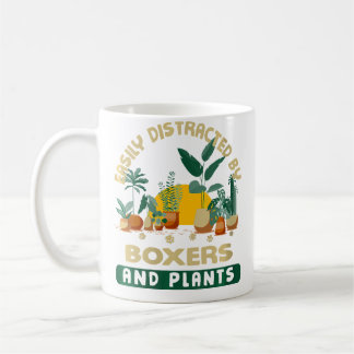 Wo Easily Distracted By Boxers And Plants German B Coffee Mug