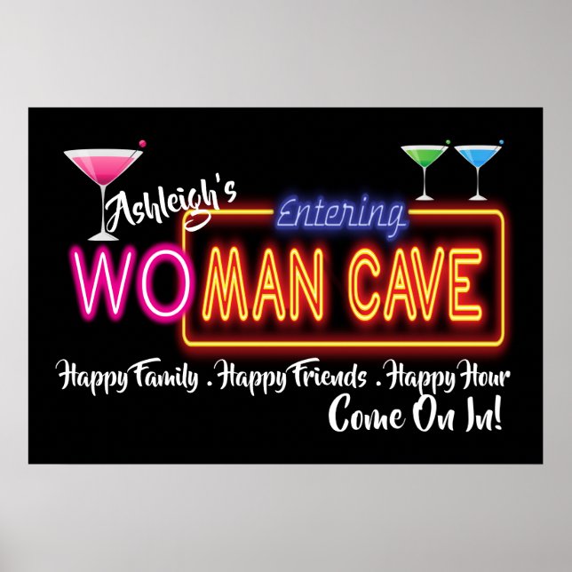 Wo - Man Cave Sign Poster (Front)