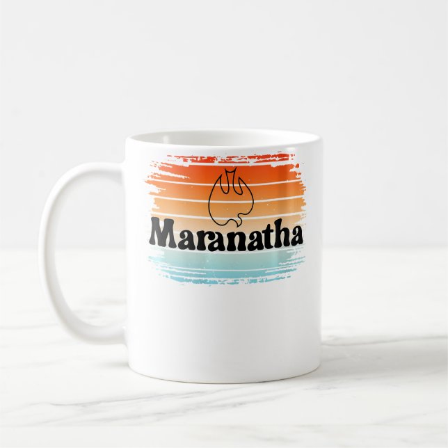 Wo Maranatha Dove Christian Revolution Jesus Peopl Coffee Mug (Left)